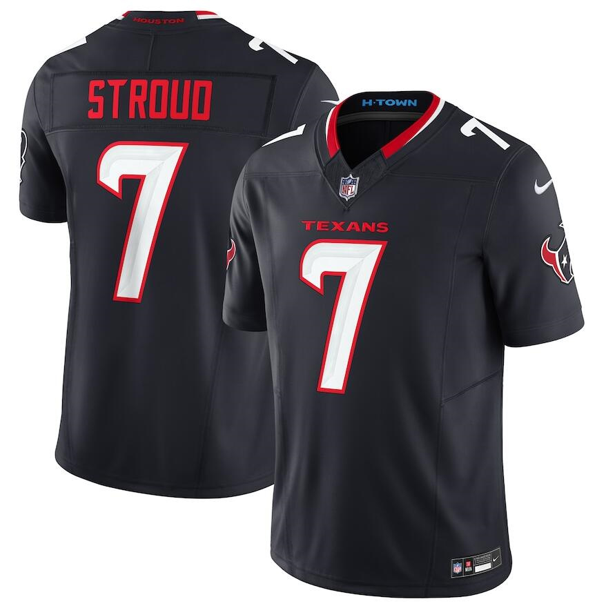 Men's Houston Texans #7 C.J. Stroud Navy 2024 Vapor F.U.S.E. Limited Football Stitched Jersey